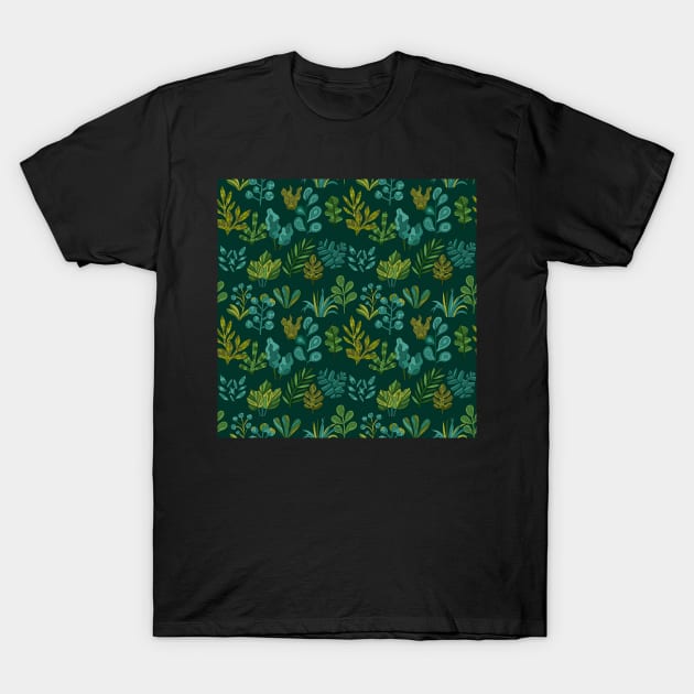 Green leaves and plants T-Shirt by kostolom3000